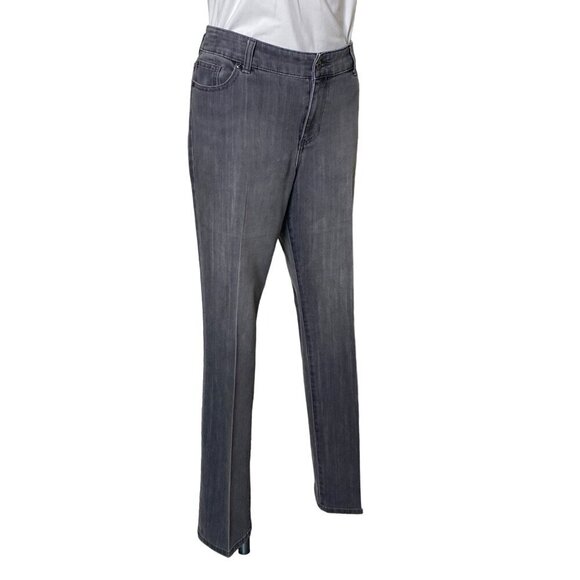 Chico’s Platinum Black Ultimate Fit Slim Leg Jeans, Women's Size 2R (L) - Picture 3 of 11